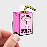 Silly Goose Juice Sticker - cute, funny, animal, box