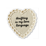 Thrifting Is My Love Language Sticker – Vintage Crochet
