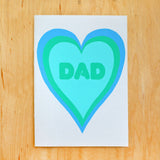 DAD HEART SHADOW GREETING CARD
