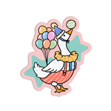 Balancing Goose Coquette Carnival Textured Stickers