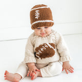 Football Beanie Game Day Hat Baby & Kids: S (0-6 months)