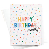 Happy Birth-month Letterpress Greeting Card