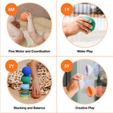 B is for ball® - 2-Ball Set | Sensory, Bath & Open Play: Orange & Lilac