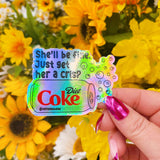 Get Her a Crisp Diet Coke Funny Soda Girly Bubbly Sticker: Single