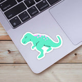 Cute Green T-Rex Dinosaur Sticker